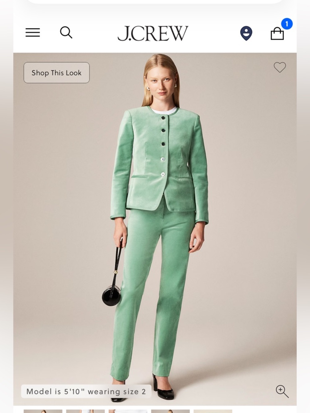 J. Crew Stella Velvet Pant